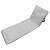 Grey folding beach lounger with backrest, 150x47x48cm