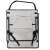 Grey foldable beach lounger with backrest, 150x47x48cm, back view