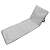 Grey folding beach lounger with backrest, 150x47x48cm