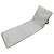 Grey folding beach lounger with backrest, 150x47x48cm