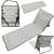 Beach mat with folding backrest 150x47x48cm grey 66839279
