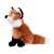 Red fox plush toy, 18 cm, sitting on a white background