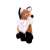 Side view of the red fox plush toy, 18 cm, soft and cuddly