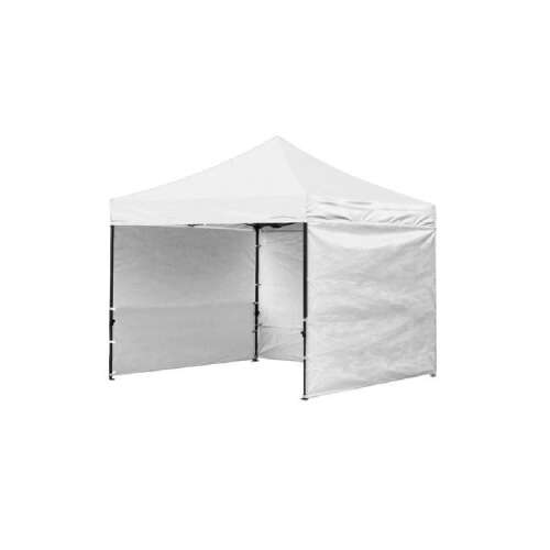 GardenLine 3x3m Weißer Gartenpavillon mit drei Seitenwänden