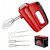 Russell Hobbs Desire Red Hand Mixer with attachments and packaging