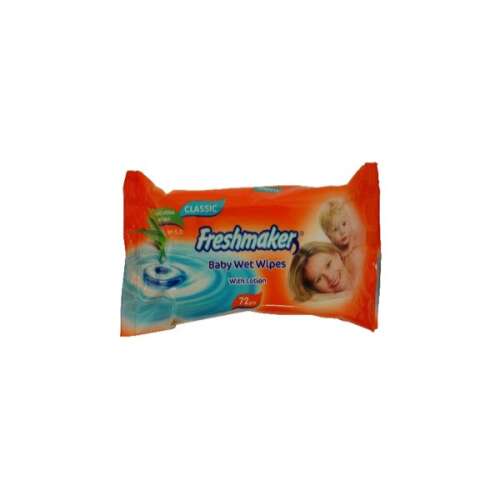 Freshmaker Classic Baby Wet Wipes with Lotion, 72 darabos