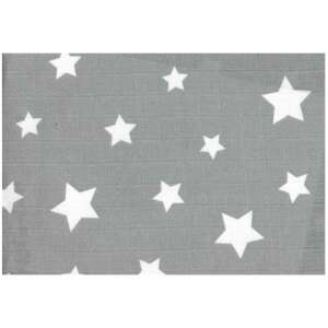 Kvalitná textilná plienka LittleONE by Pepita 55 x 80 cm - Star #grey-white 31813775 Prebalovanie
