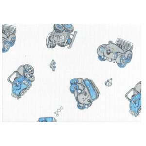 LittleONE by Pepita minőségi Textil pelenka 55 x 80 cm - Autó #fehér-kék