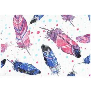 LittleONE by Pepita minőségi Textil pelenka 55 x 80 cm - Tollak #fehér-rózsaszín (L018)
