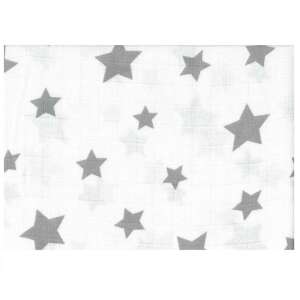 LittleONE by Pepita minőségi Textil pelenka 55 x 80 cm - Csillag #fehér-szürke