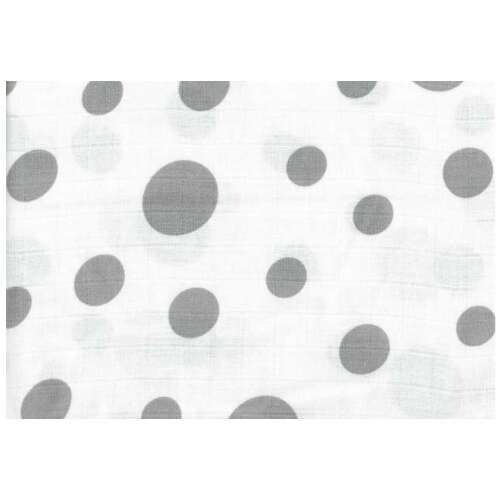Kvalitná textilná plienka LittleONE by Pepita 55 x 80 cm - Polka dots #white-grey