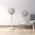Xiaomi Mi Smart Standing Fan 2 Lite, alb, ventilator de podea, într-o cameră, cu un alt ventilator