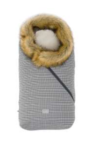 Nuvita AW Ovetto Pop Bundazsák szőrmével 40x80cm  #szürke-bézs
