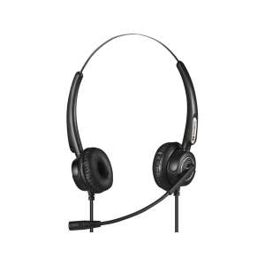 Sandberg USB+RJ9/11 Headset Pro Stereo, čierne slúchadlá s mikrofónom - Počítače a doplnky