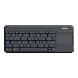 Logitech K400 Plus Безжична тъчпад клавиатура, черна, US международна подредба - Logitech Клавиатура