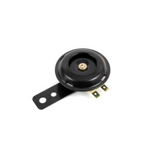 Black 12V car horn with mounting bracket - Vehicle alarm & lock