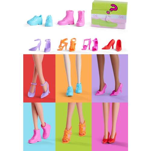 Steffi Love Puppen-Schuh-Accessoire-Set mit 7 Paar Schuhen, darunter Stiefel, Sneakers, Sandalen und High Heels