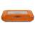 LaCie Rugged 2TB külső merevlemez, narancssárga, alulnézet, USB-C port
