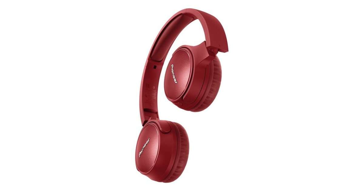 Pioneer SE-S6BN-R Bluetooth-Kopfhörer mit Mikrofon rot (SE-S6BN-R