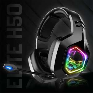 Spirit of Gamer ELITE H50 RGB Gaming Headset with Microphone, Black - Gaming