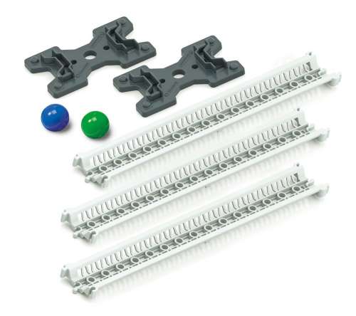 Clementoni Action & Reaction Nachfüllset, enthält Gleise, Plattformen und Murmeln