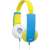Детски слушалки JVC Tinyphones HA-KD5-Y-E с ограничение на силата на звука, жълти и сини, on-ear