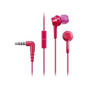 Panasonic RP-TCM115E-P Pink In-Ear Headphones with Microphone - Panasonic