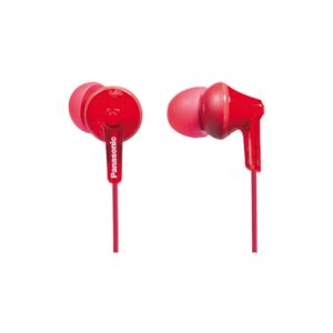 Red Panasonic ErgoFit in-ear headphones for music and calls - Headphone and Bluetooth Speaker