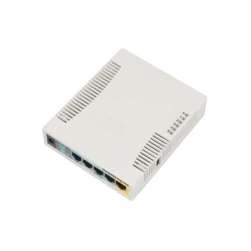 MikroTik RB951Ui-2HnD Router, бял, 5 Ethernet порта, 1 USB порт