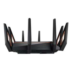 ASUS ROG Rapture GT-AX11000 Tri-Band WiFi Router, schwarz, Vorderansicht - ASUS Wi-Fi-Router, Adapter