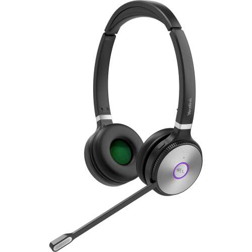 Yealink WH62 Dual Microsoft Teams DECT vezeték nélküli fejhallgató, oldalnézet, fekete - Yealink