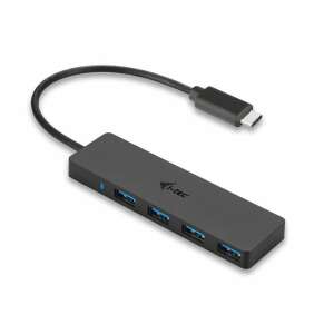 Пасивен i-tec USB-C Slim 4-портов хъб, черен - I-Tec