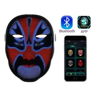 Világító LED Arcmaszk Bluetooth Alkalmazással AMO-10062 54981488 Szerepjátékok