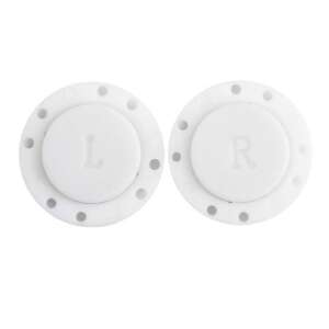 Fehér mágneses gombpótlók varráshoz, L és R jelöléssel - Gomb