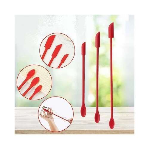 Set mit 3 Silikon-Spateln für Make-up-Flaschen, perfekt, um den letzten Tropfen aus Ihren Lieblingsprodukten zu holen