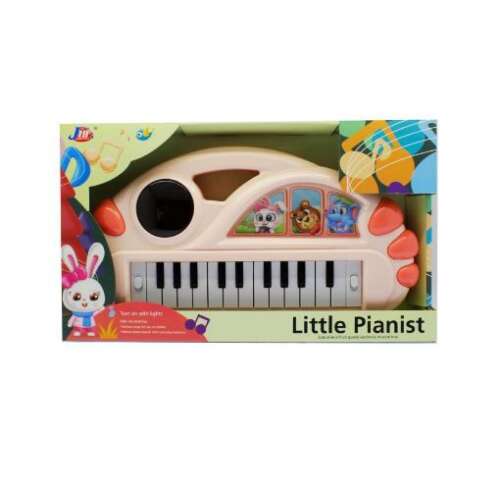 Little Pianist 22 billentyűs játék billentyűzet gyerekeknek, rózsaszín és fehér, fényekkel és hangokkal