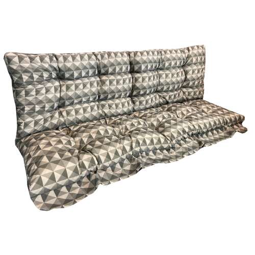 Hintaágy párna 130 cm 3 részes szürke kockás 99090308