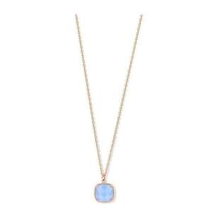 Victoria rózsa arany nyaklánc kék köves - Női ékszer