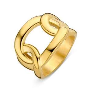 Victoria arany színű gyűrű 52-es méretben, rozsdamentes acélból, minimalista dizájnnal - Női kiegészítő