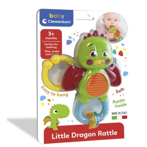 Gumă de mestecat Baby Clementoni Dragon Rattle #green