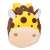 Kakoo giraffe plush backpack for kids, front view