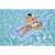 Bestway inflatable pool float with a lifeguard figure, blue, 188x89cm, man using the float in the pool