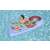 Bestway inflatable pool float with a mermaid figure, blue, 188x89cm, woman using the float in the pool