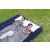 Couple sleeping on Bestway double air mattress outdoors