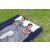 Couple sleeping on Bestway double inflatable mattress outdoors