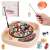 Fishing game for kids, 27 pieces, brown, with rotating base, sound effects, and fishing rods