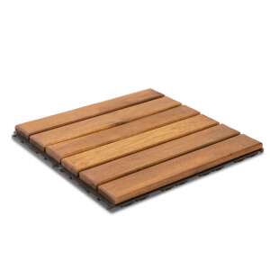Drevená podlahová dlaždica (6 lamiel, 30 x 30 cm, svetlohnedá, 6 ks / balenie) 55002454 Palubná doska