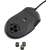 G-Lab Kult Nitrogen CORE gaming mouse, black, bottom view, with adjustable weights