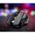 G-Lab Kult Nitrogen CORE gaming mouse, black, angled view, on a carpet