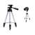 Esperanza Cedar Professional Tripod for Photo Camera, collage showing extended and camera mounted